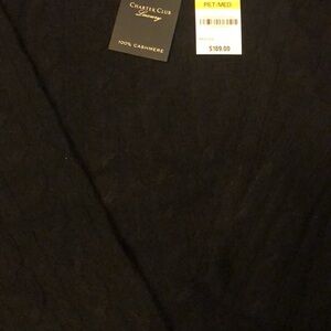 Charter Club Black Cashmere Sweater